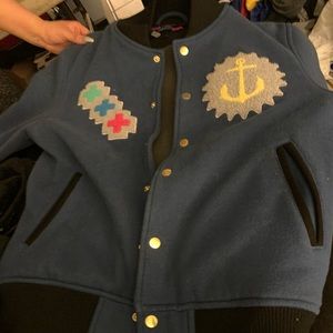 Pink Dolphin letterman jacket in great condition